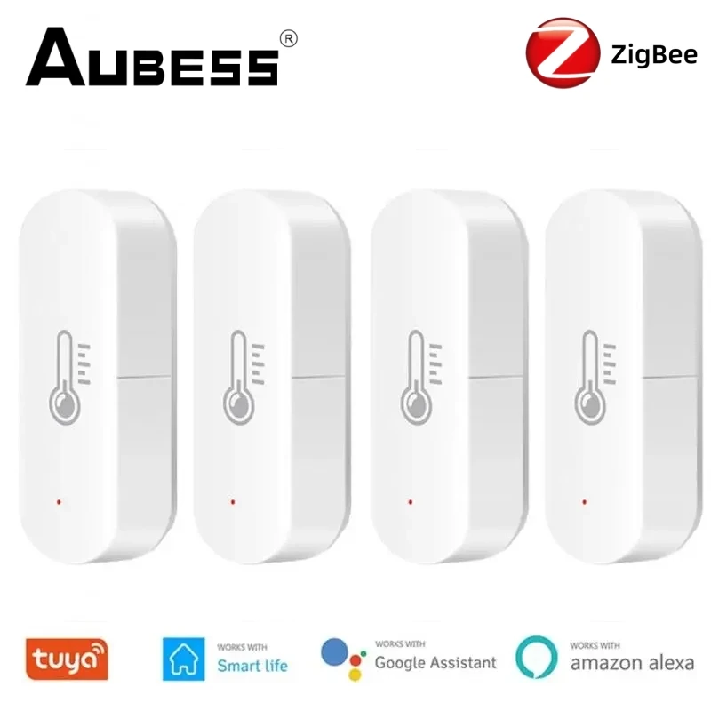 Tuya ZigBee 3.0 Smart Temperature And Humidity Sensor Smart Home Wireless Thermometer And Hygrometer Work With Alexa Google Home