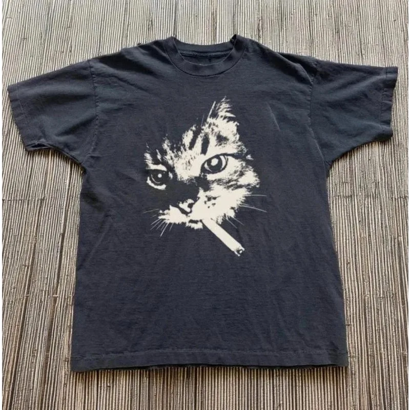 Retro Y2K Retro Decadent Pattern T-shirt for Men, Four Seasons New Style, Suitable for Both Men and Women, High Street T-shirt