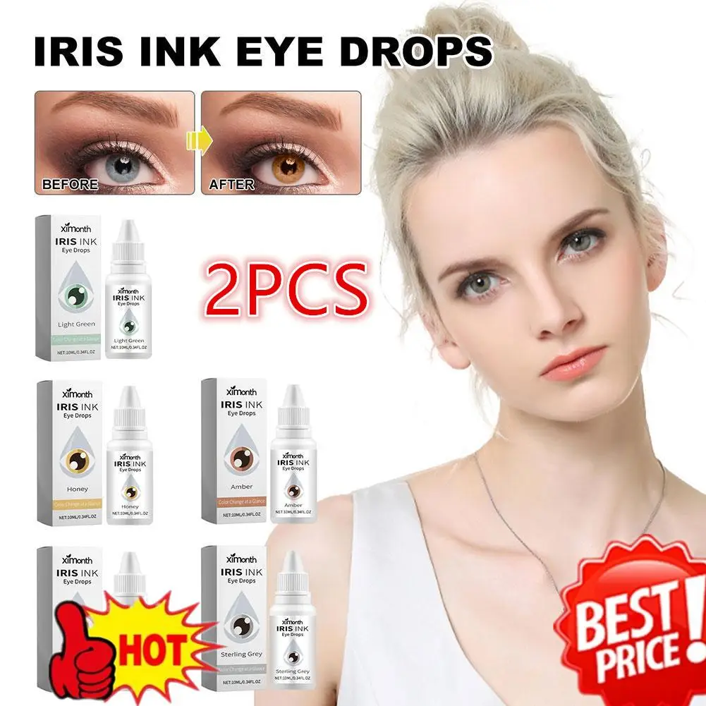 2PCS 10ml Color changing eye drops safe and gentle Lighten and brighten eye color Visibly changes eye color in 2 hours