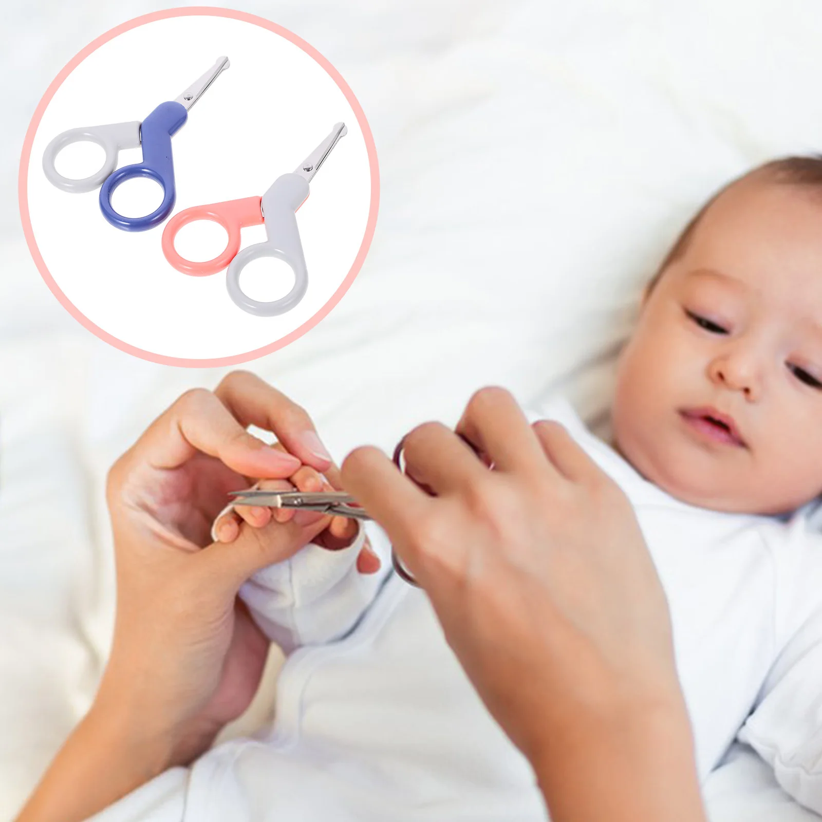 

2 шт. детские кусачки для ногтей из АБС-пластика, прочные, практичные, с круглой режущей головкой, безопасные маникюрные инструменты для новорожденных, подарок друзьям