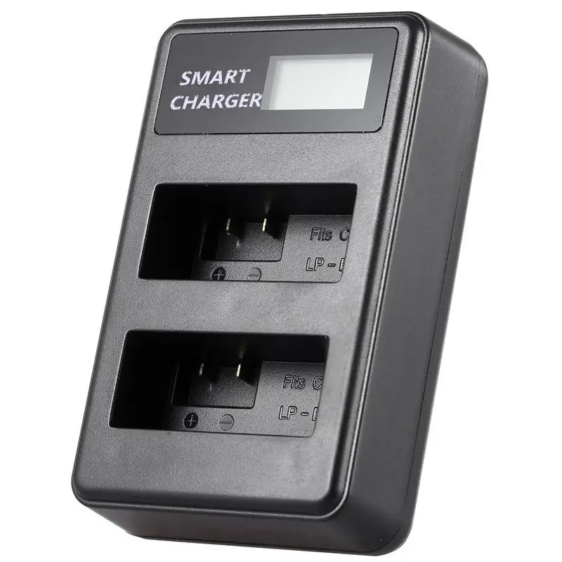 Lp-E8 Usb Lcd Display Dual Port Battery Charger For Canon Eos 550D/600D/650D/700D Rebel T2I/T3I/T4I/T5I Slr