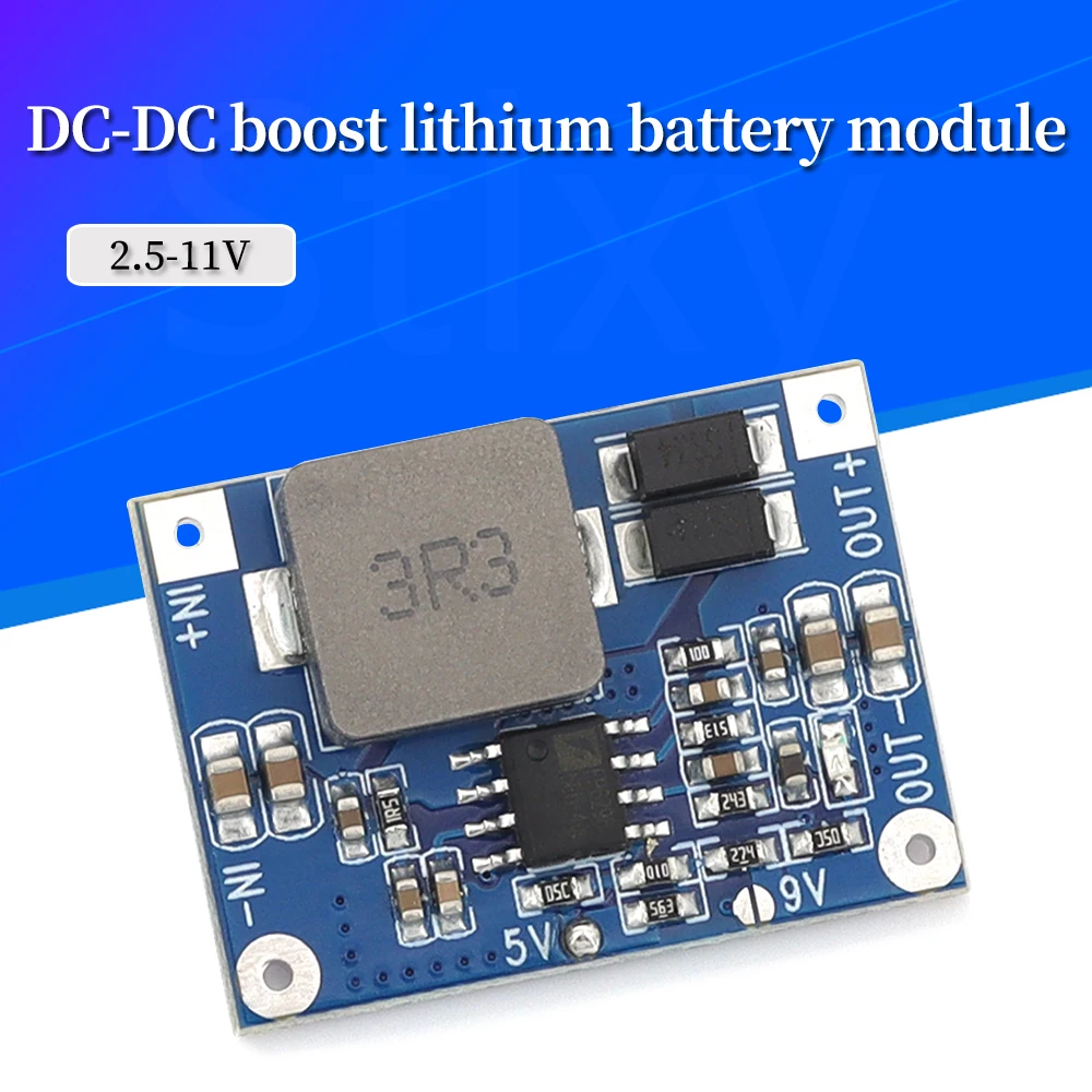 DC-DC Boost Module Lithium Ion 3V/3.2V/3.3V/3.7V/5V/9V to 12V Voltage Regulator PCB Adjustable 5V/9V/12V