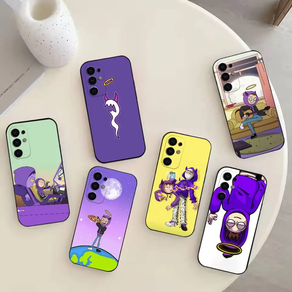 Capa de Celular T-Tha Supreme Rapper Thasup para Samsung S25, S24, S21, S22, S23, S30, Ultra, S20, Plus, FE, Note, 10, 9, 5G - Capa Preta
