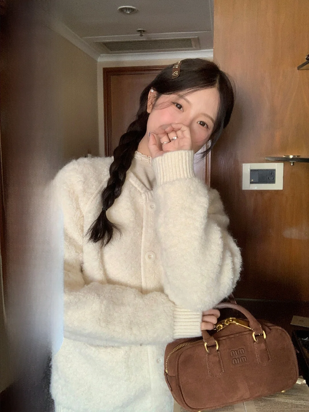 

Luiao Tuan Korean Sle Pure Color Sweater Jaet Gentle Lazy Slimming Winter Faion Women's Knittedwear Long Sve