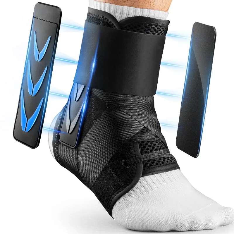 Adjustable Ankle Support Brace - Elastic Strap Compression Sleeve for Sports Injury Recovery, Breathable Foot Protector