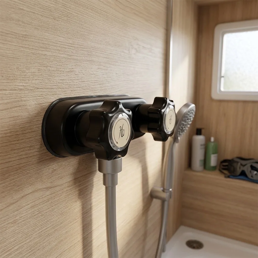 For Camper Shower Faucet Replacement for RV Trailer and Marine Use with Diverter Function and Knob Water System