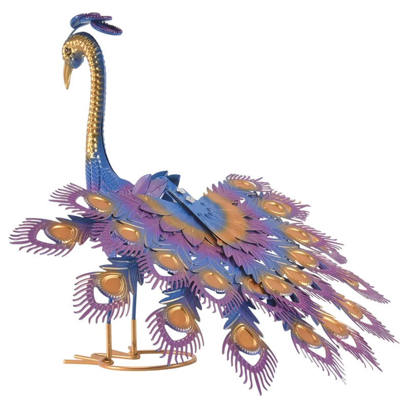 

Тренд 2025 года: Красивая реалистичная металлическая статуя павлина для украшения газона, уличная скульптура, простая сборка своими руками