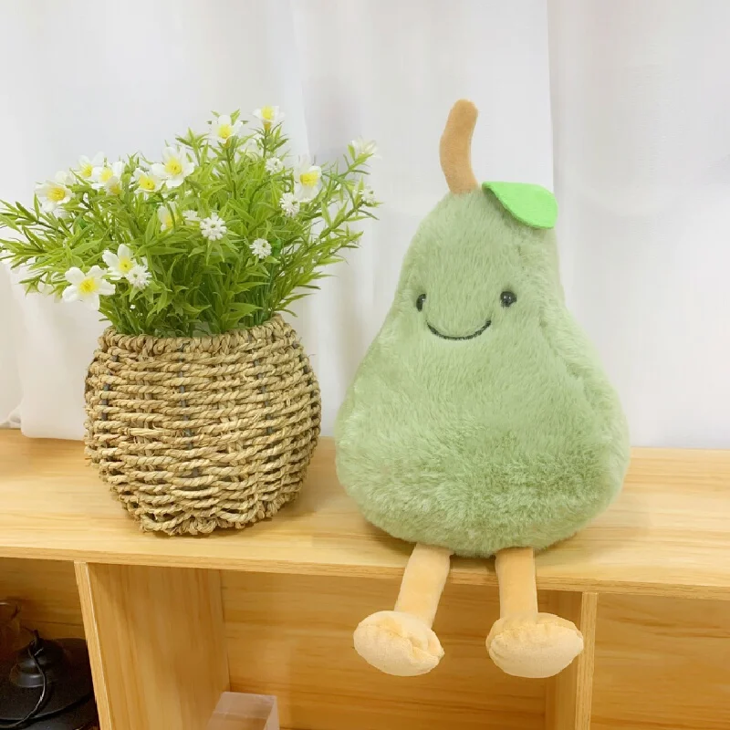     Nueva muñeca de pera, pera amarilla y verde, bonita muñeca de fruta de peluche, muñeca pequeña de juguete, regalo creativo para pareja, decoración, pequeño regalo