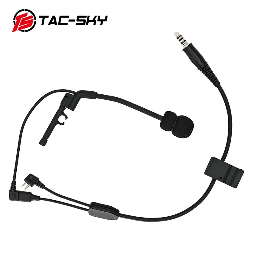 TAC-SKY microphone Y line combination is applicable to tactical noise reduction earphone IPSC version comtac I II III