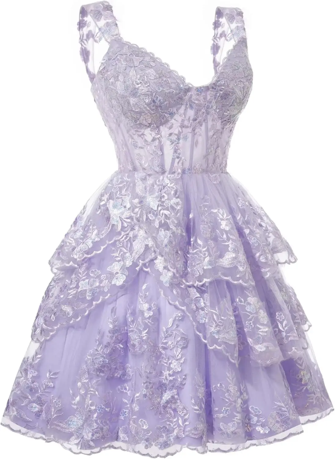 مشد فساتين العودة للوطن من الدانتيل المتدرج اللامع للمراهقين، أشرطة سباغيتي، فساتين كوكتيل قصيرة منتفخة فوق الركبة، صغير