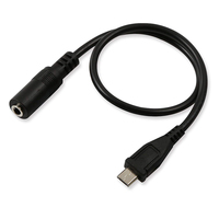 1x Micro/Mini USB 5 Pin Male To 3.5mm Female Jack AUX Audio Sync Headphone Adapter Cable Cord 30cm