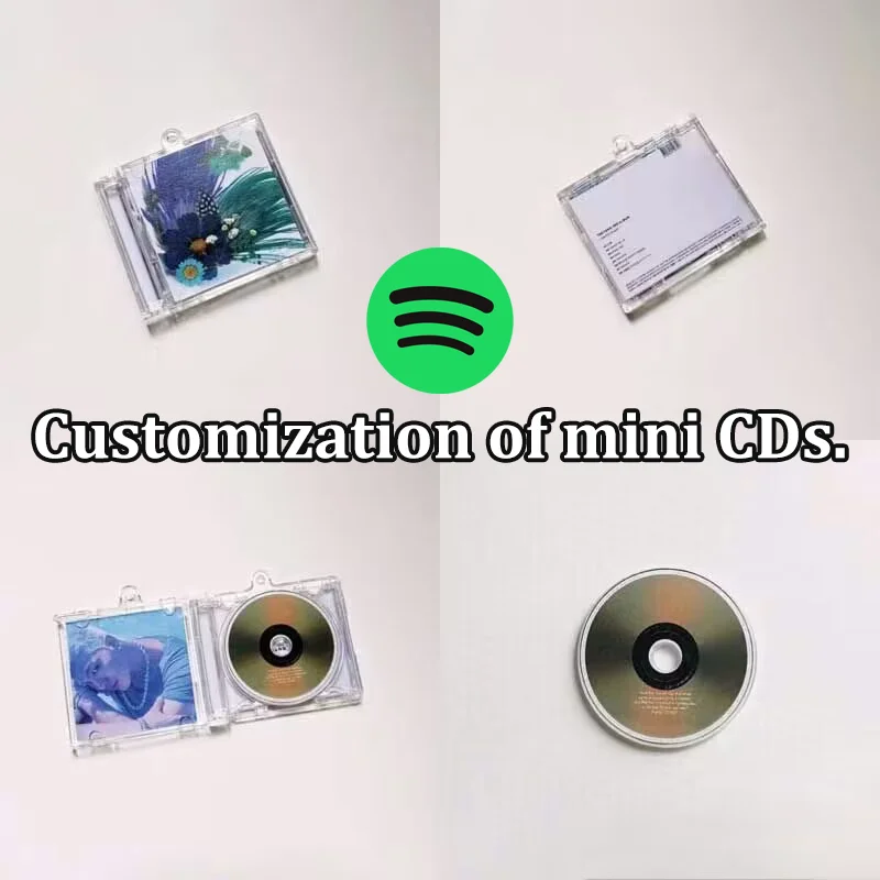 NFC mini CD label customization self-made CDs DIY high-appearance-value singer album keychain pendants as gifts