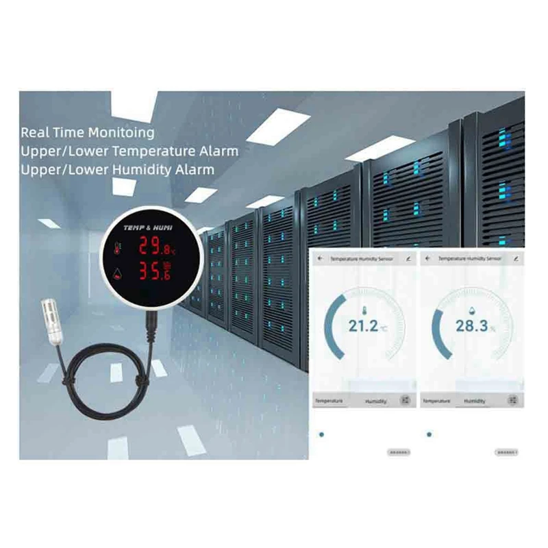 Tuya Wifi Temperature And Humidity Sensor External Probe Digital LCD Display Indoor Thermometer Hygrometer