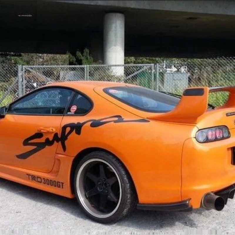 لتويوتا سوبرا MK4 (1993-1998) طقم هيكل كامل من ألياف الكربون TR-مصد أمامي/خلفي + حاجز + تنانير جانبية #4