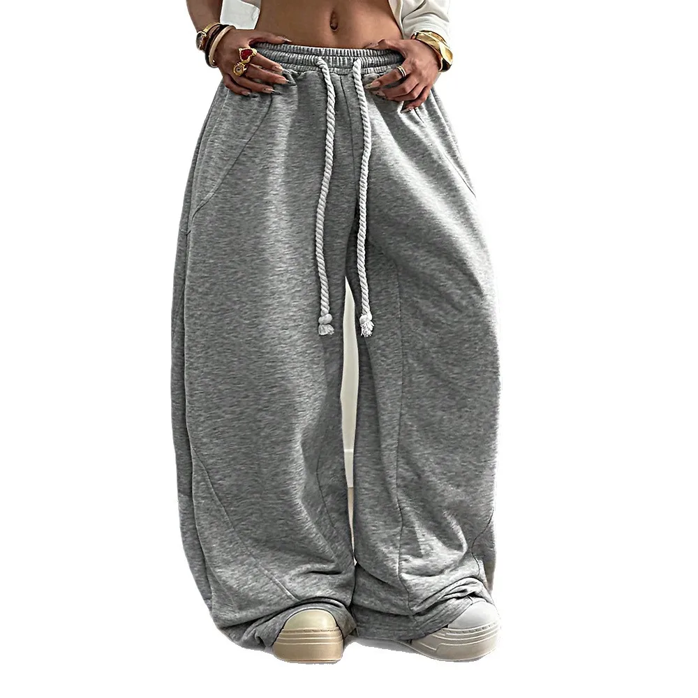 بنطال ذو قصة أرجل واسعة صغيرتي امرأة صيفية رفيعة للغاية مثقوبة ناعمة ملونة منقوشة البولكا مطابقة الشيفون المؤخرات الجوف التدريجي #1