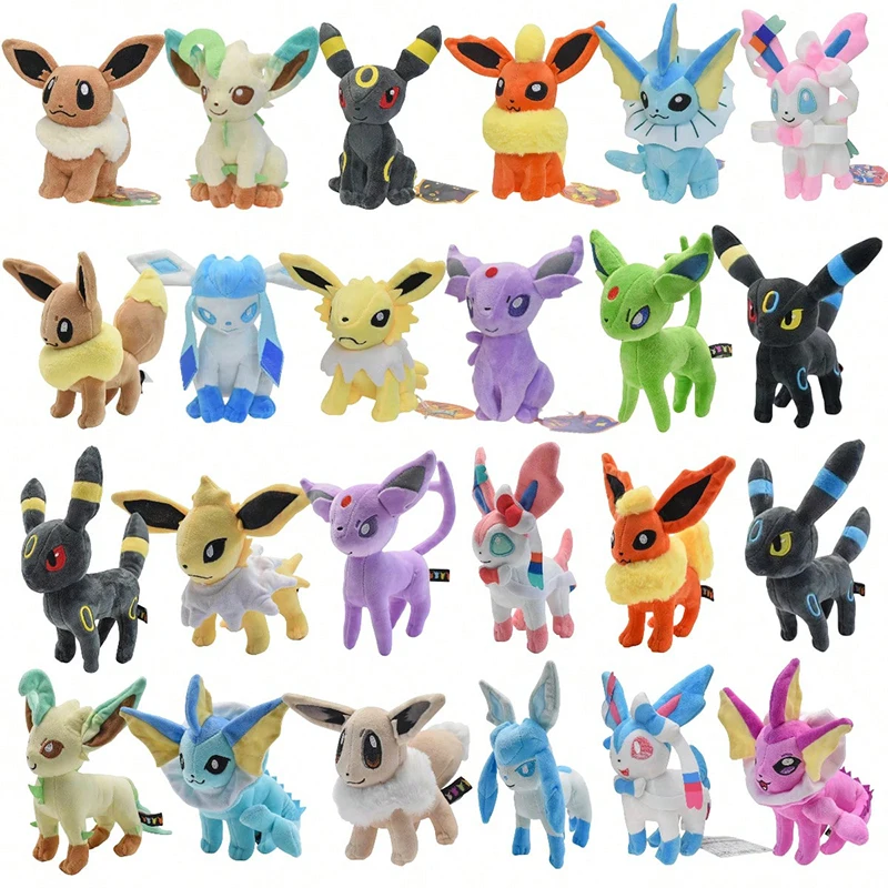 

25 Styles Pokemon Plush Toy Eevee Stuffed Animal Dolls Mimikyu Vaporeon Sylveon Umbreon Cute Cartoon Anime Figure Plush Toy Doll