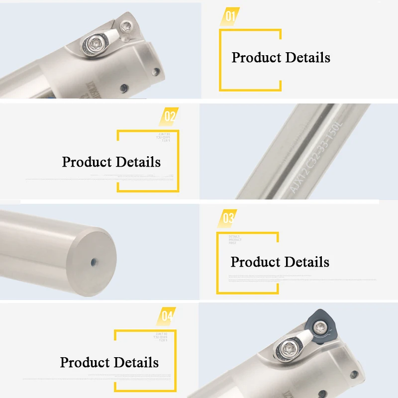AJX High Feed End Mill AJX08 C20-20-150-2T AJX09 C25-26-150-2T AJX12 C32-32-150-2T AJX12 C32-32-200-2T AJX12 C32-32-250-2T AJX12