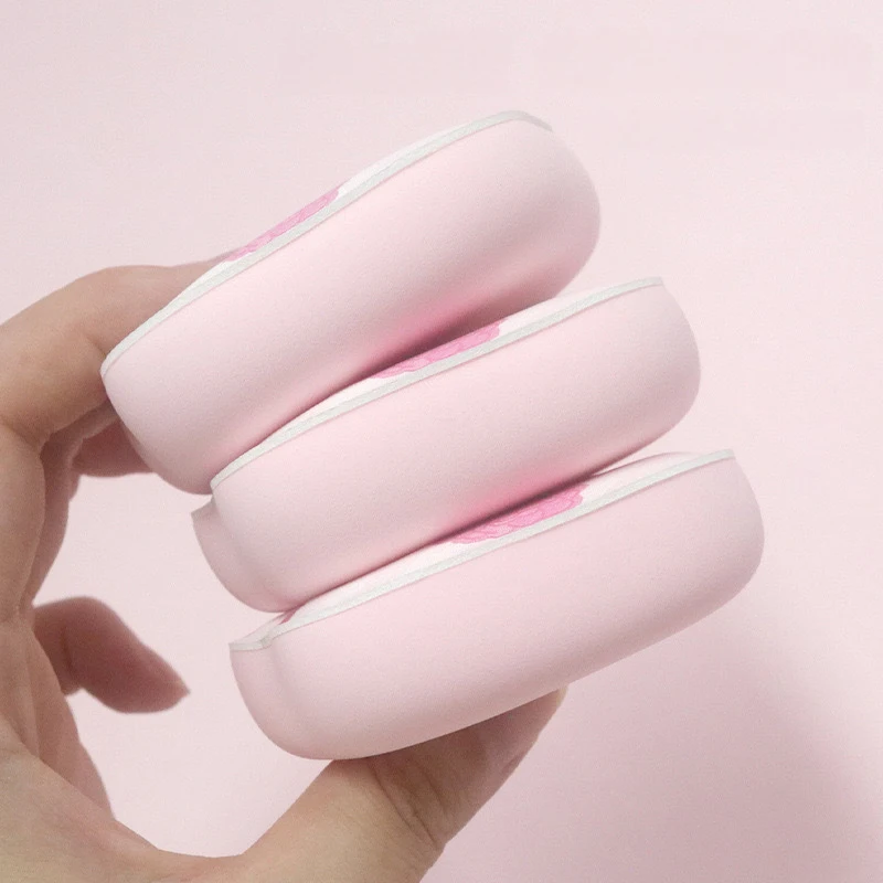 1/3 لطيف أرنب قذيفة الخطمي وسادة هوائية مسحوق نفخة سميكة روبيسيل شل شكل ماكياج مسحوق نفخة الجافة والرطبة ذات الاستخدام المزدوج Bea