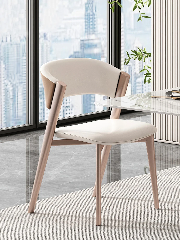 

Light Luxury Dining Chair Modern Simple Home Small Apartment Backrest Chair Negotiation Leisure Chair