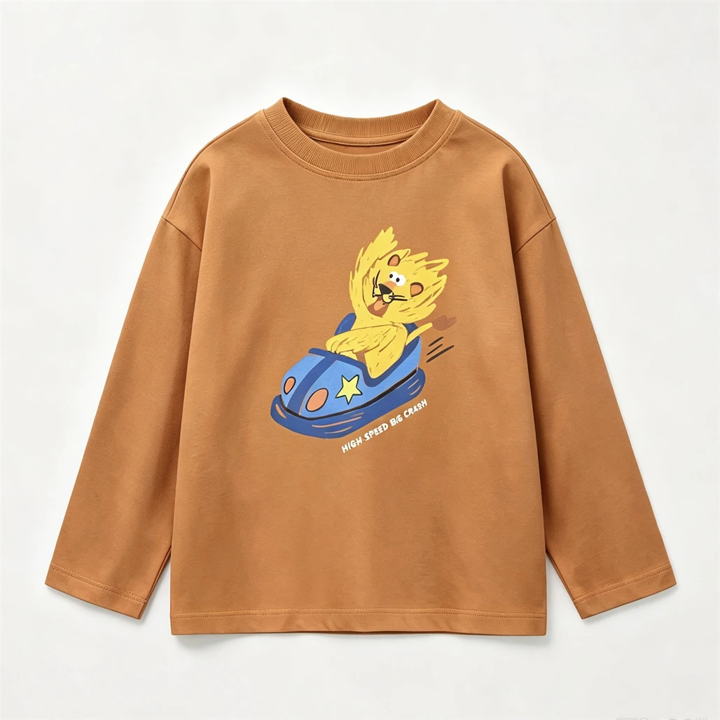 Toddler Trendy Clothing Rund Neck Base Shirt Round Neck Pullovers Green Blue Coffee Brown T-shirt Baby Simple Pure Cotton Tees