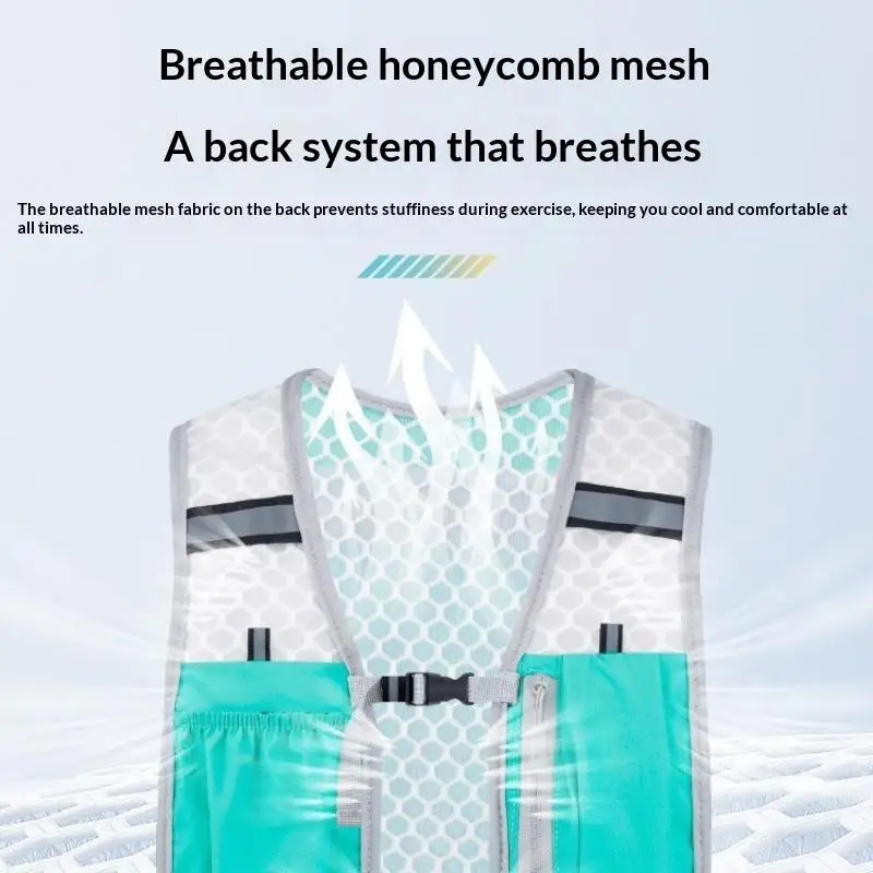 Unisex Running Hydration Vest Adjustable Chest Strap Lightweight Reflective For Marathon