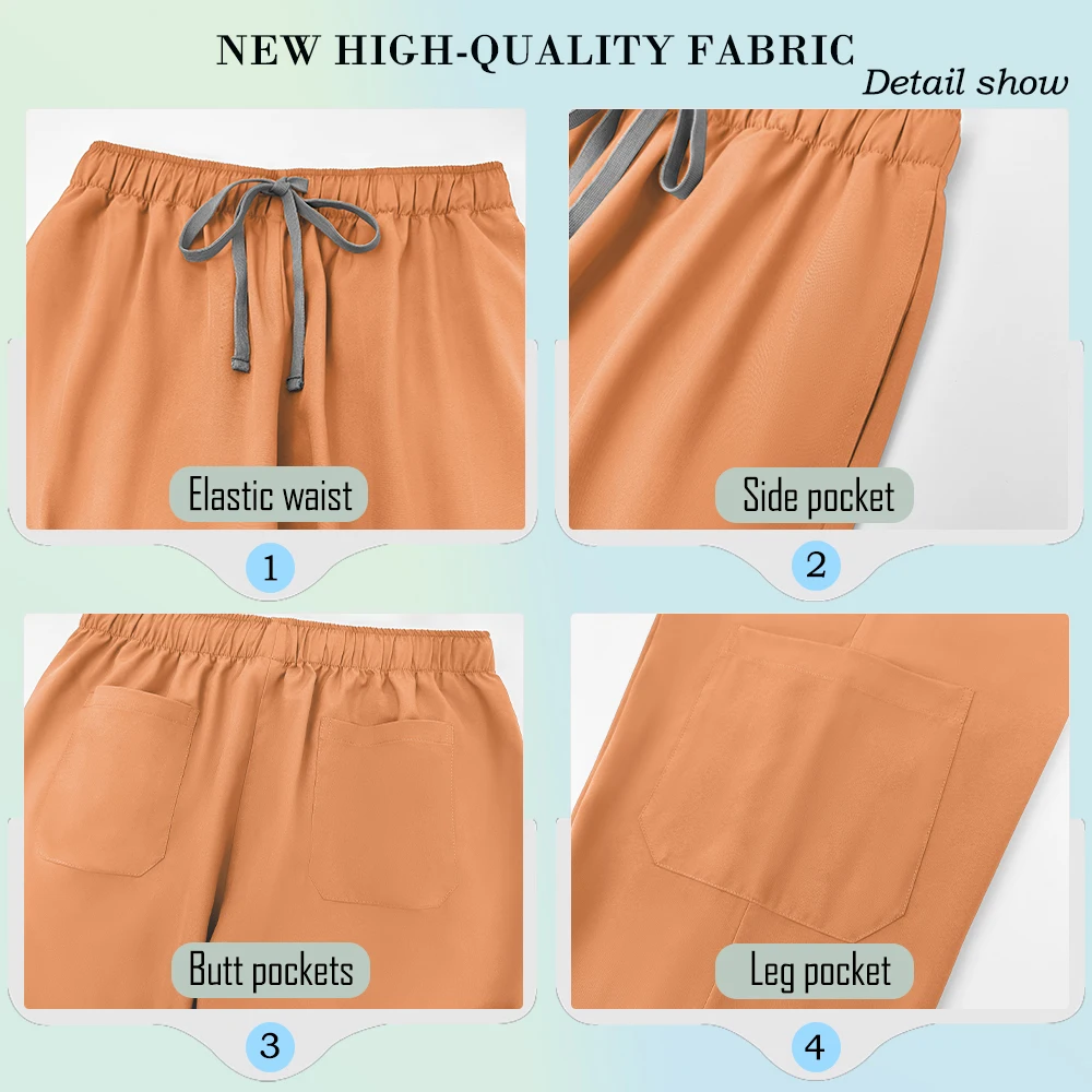 Nuevo Unisex médico enfermera Hospital ropa de trabajo uniforme médico quirúrgico dentista trabajo Scrubs Set mujeres hombres Top pantalones de pierna recta traje