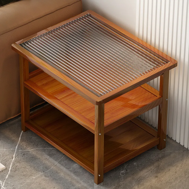 Divano laterale in vetro soggiorno tavolino per la casa semplice piccolo appartamento comodino ad angolo rettangolare