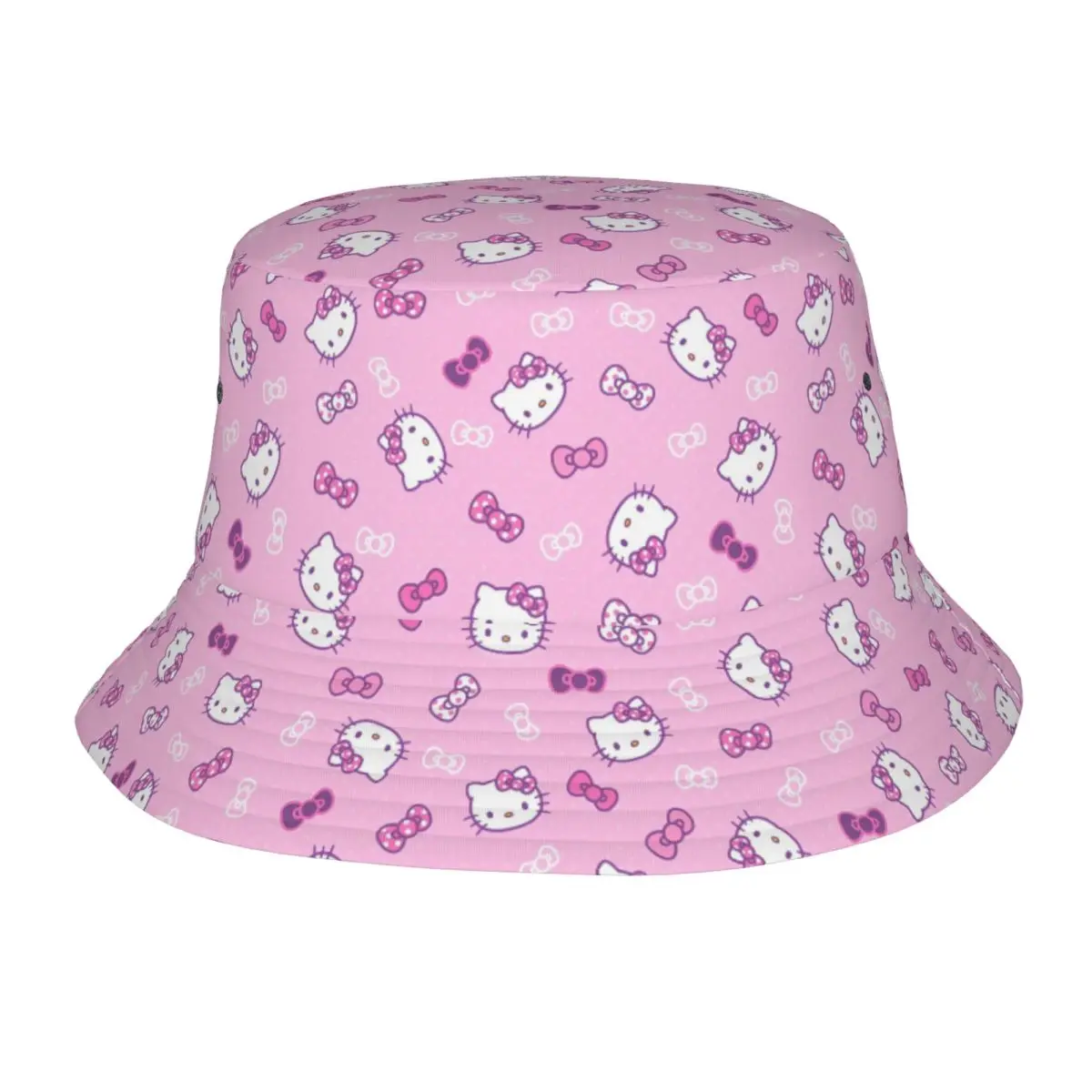 

Hello Kitty Bucket Hat Hawaii Fisherman Caps For Couple Fashion Fishing Sun Hats Breathable Design Cap