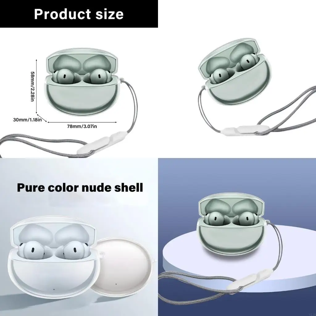 

Y5JB Гибкая кожа мягкая TPU защита корпуса корпуса корпуса корпуса корпуса корпуса для почек 4 наушники с ударом с наушника