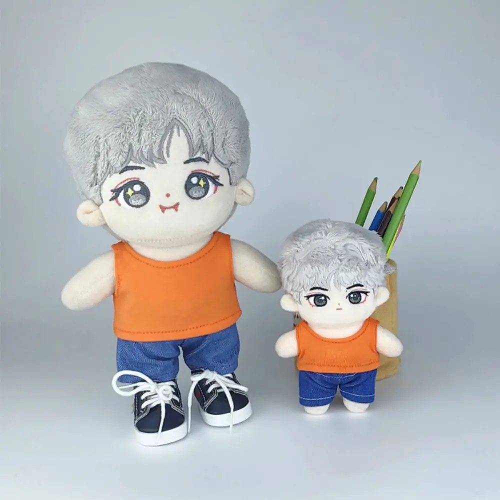 Vest Doll Clothes for 10/15/20cm Idol Doll Casual Tank Top Idol Doll Plush Clothing Accessories Cute Solid Color