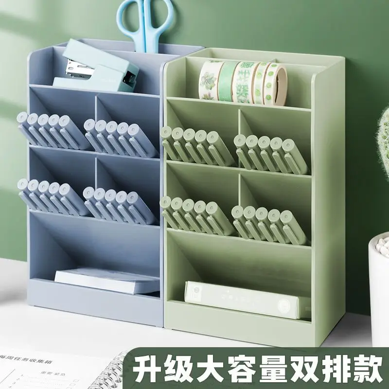 Barril oblíqua caixa de armazenamento de desktop grande capacidade multi-função caneta titular é simples