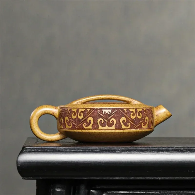 

Yixing purple sand pot raw mine high temperature mud wood cooking mouth kung fu home tea set Jade rabbit handmade teapot