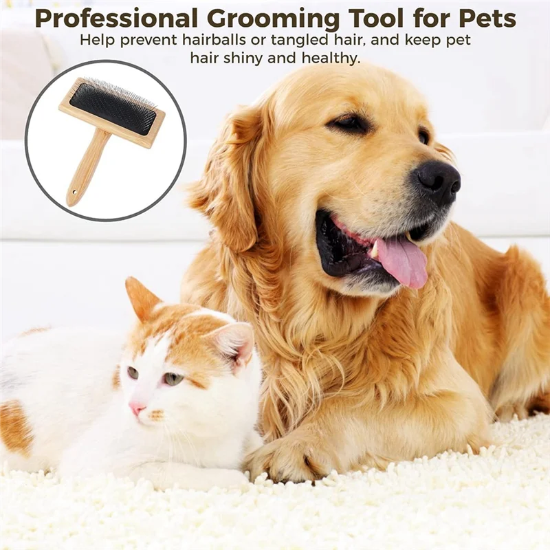 2 PCS Wool Carders, 6.1InchX4.8Inch Large Hand Carders for Wool, Craft Wool Felt Mixing Tool, Pet Slicker Brush image 5