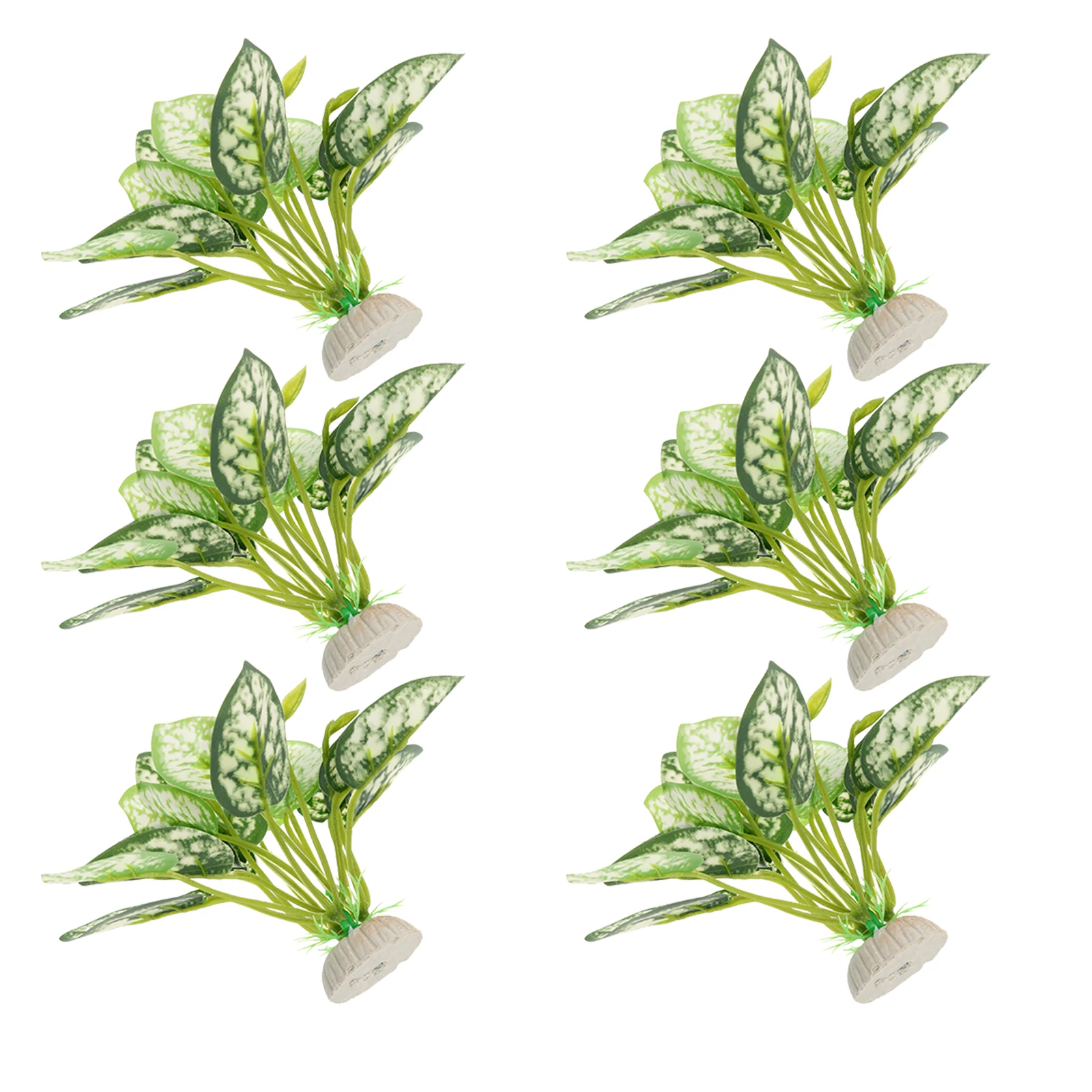 

6 Pcs Lifelike Aquarium Plants for Fish Tank Decoration Safe Plastic Material Realistic Shape Underwater Scenery Home Decor Pet