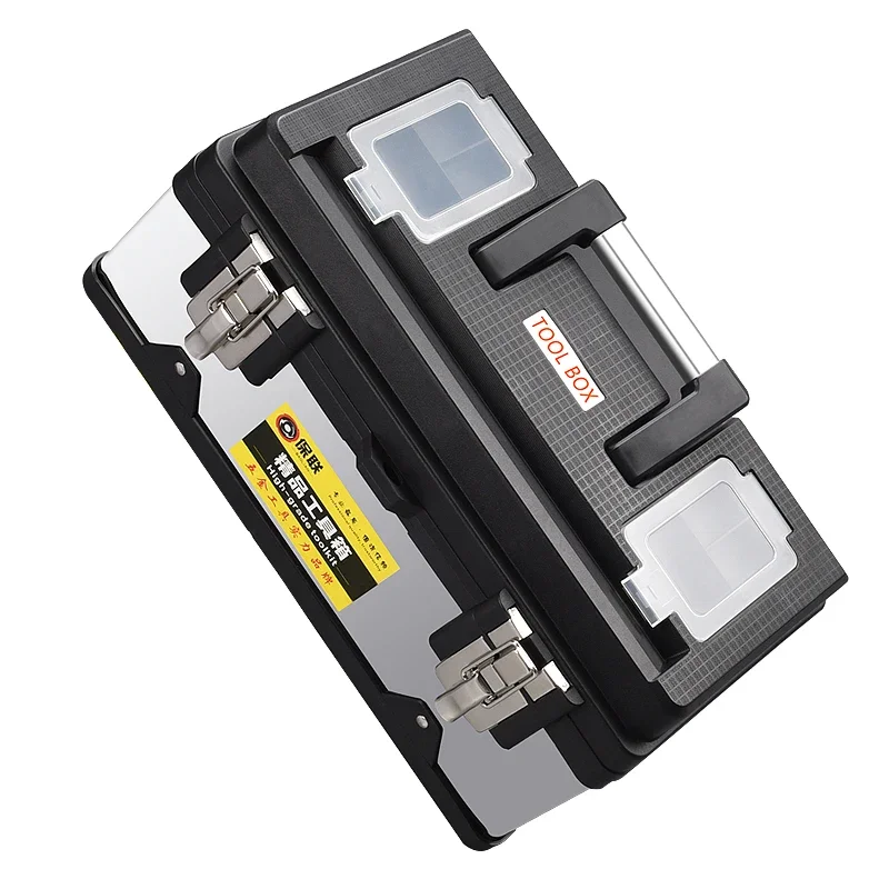 

Stainless steel toolbox Multifunctional household portable electrician box Hardware maintenance storage box