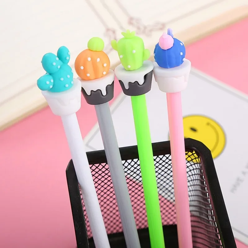 24Pcs Cactus creative office stationery gender neutral pen, cute cartoon student office supplies