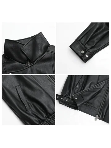 Женская куртка CHIC VEN из искусственной кожи - стиль и комфорт — фото модели