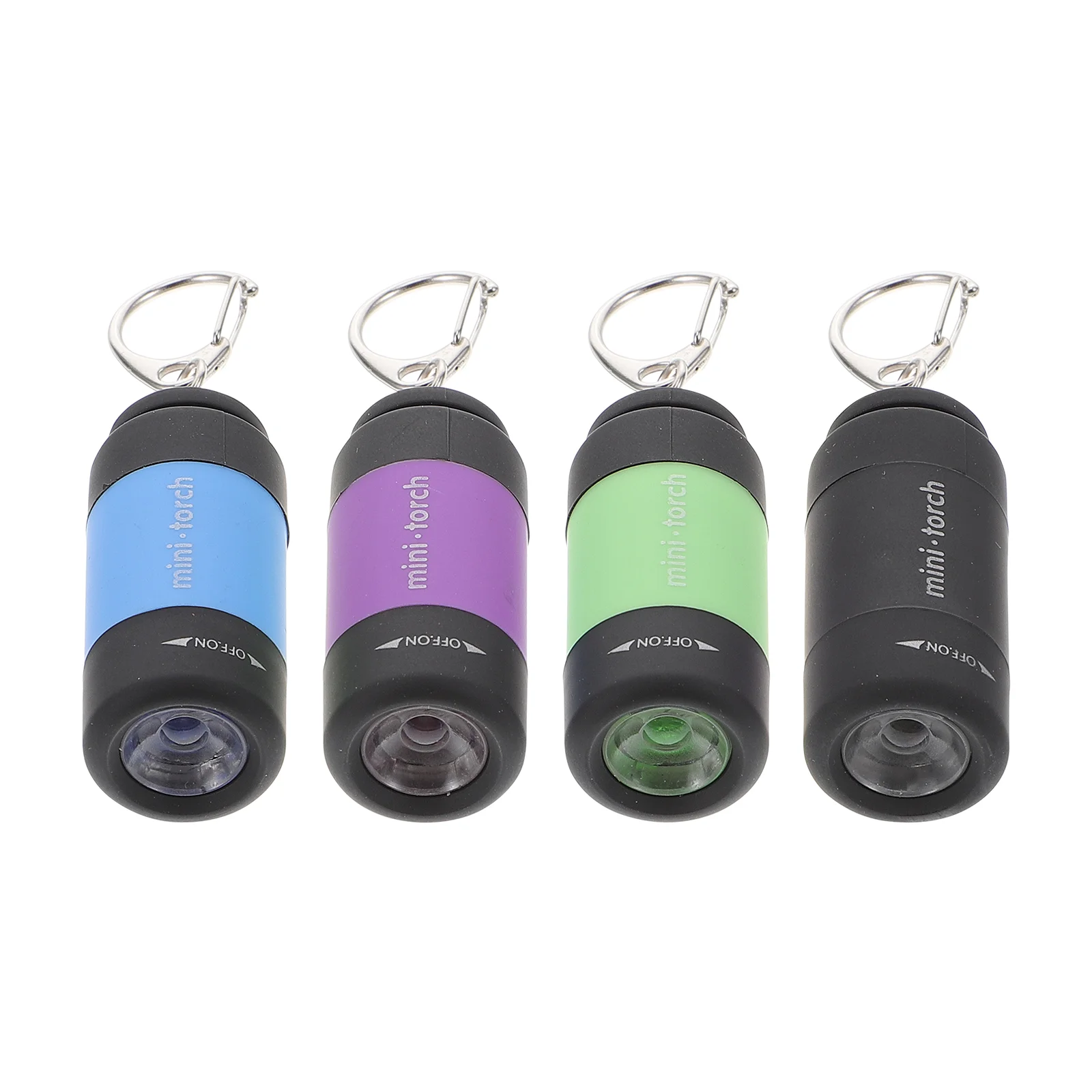 

4 Pcs LED Emergency Keychain Flashlight Mini Charge Rechargeable USB Flashlights