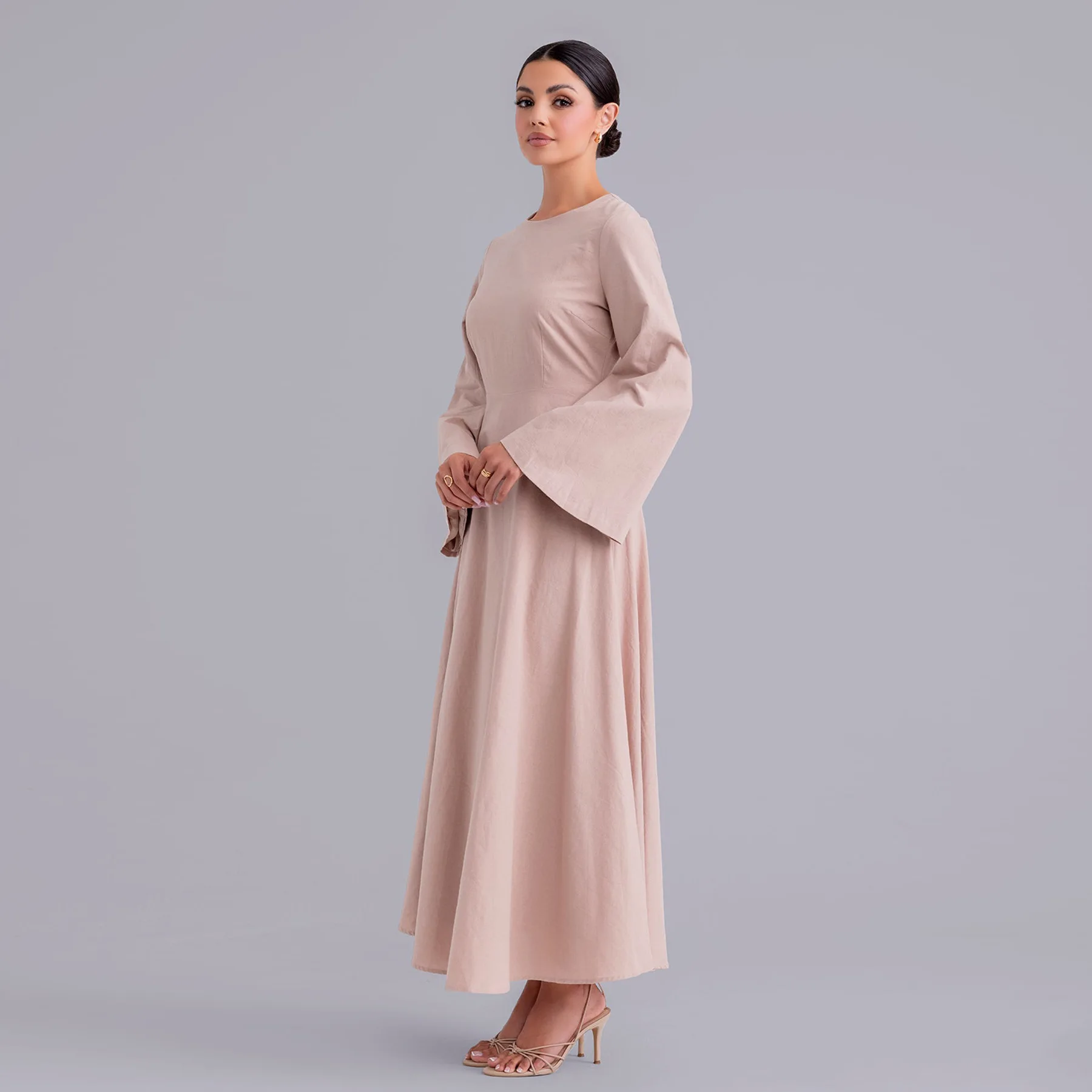 Turco cor sólida abaya dubai jalabiya kebaya longo robe muçulmano vestido de oração moda islâmica para senhoras jalabiya caftan femme