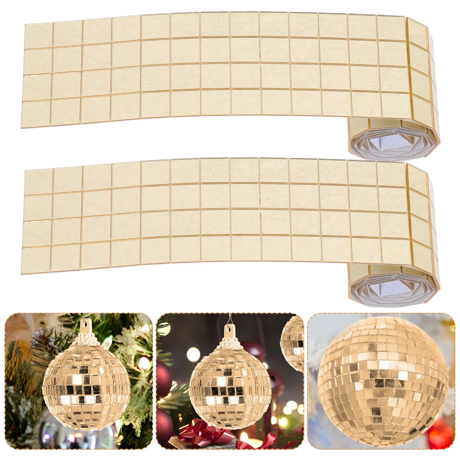 

5 Rolls Disco Sticker Stickers Adhesive Tiles Mini Mirror Self Borders for Bathroom