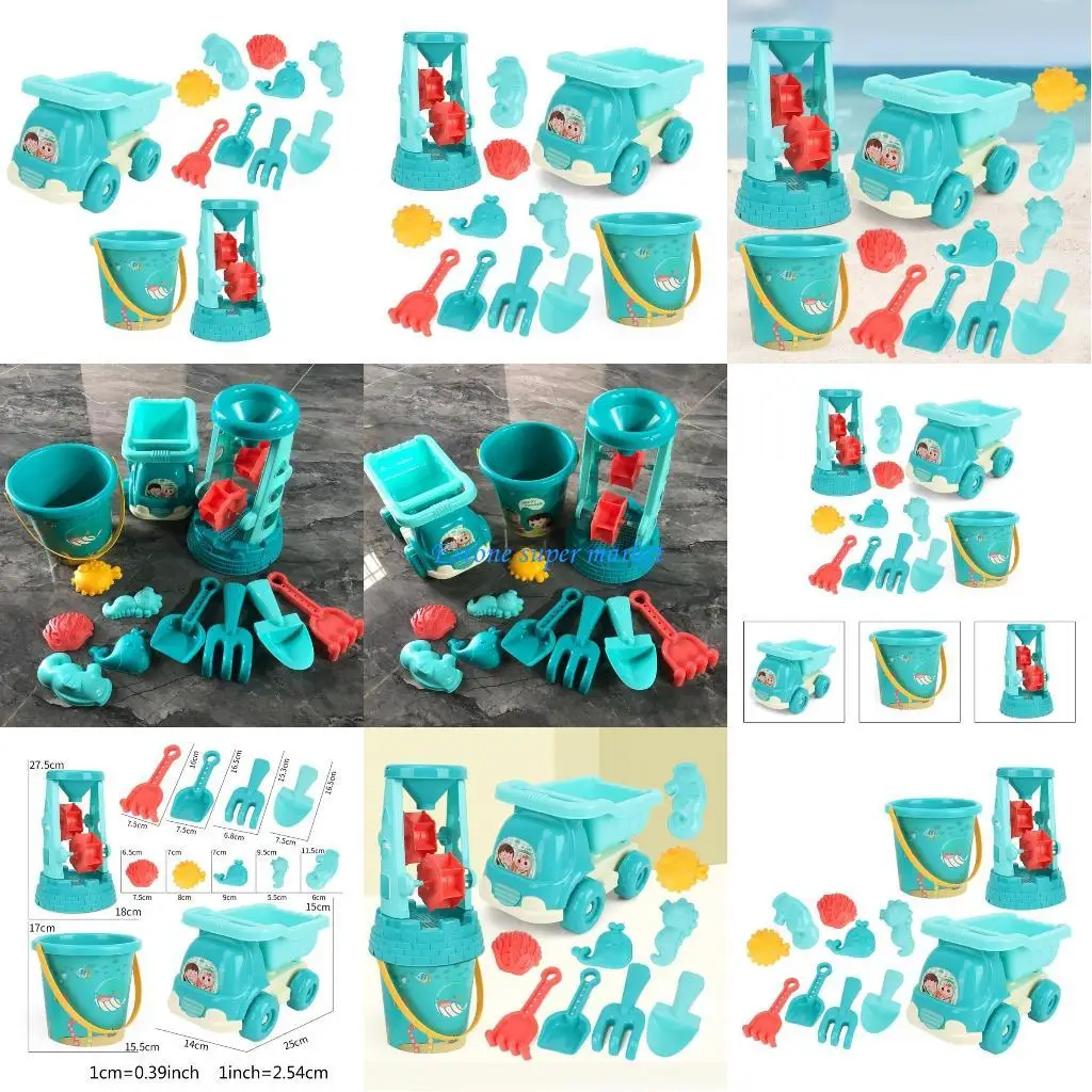 090B Strandzandspeelgoed voor kinderen, 12-delige set Strandemmer Schopsets Waterspeelgoed voor peuters