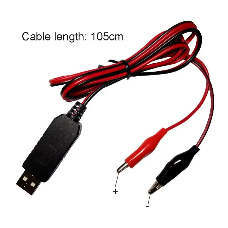 USB 5V to 6V/9V/12V Clip Cable Adjustable Converter For Clocks Remote Multimeter Accessories