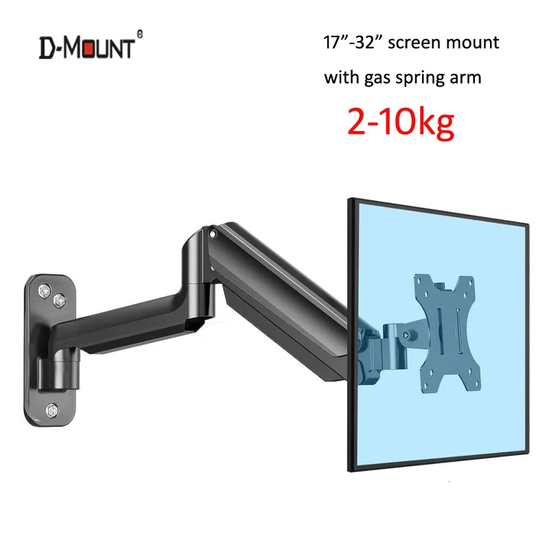 

D-MOUNT DW150 Gas Spring 13"-32" TV Wall Mount 2-9KG LCD Monitor Holder Lifting Swivel Stretch Stands Long Arm 75x75 100x100