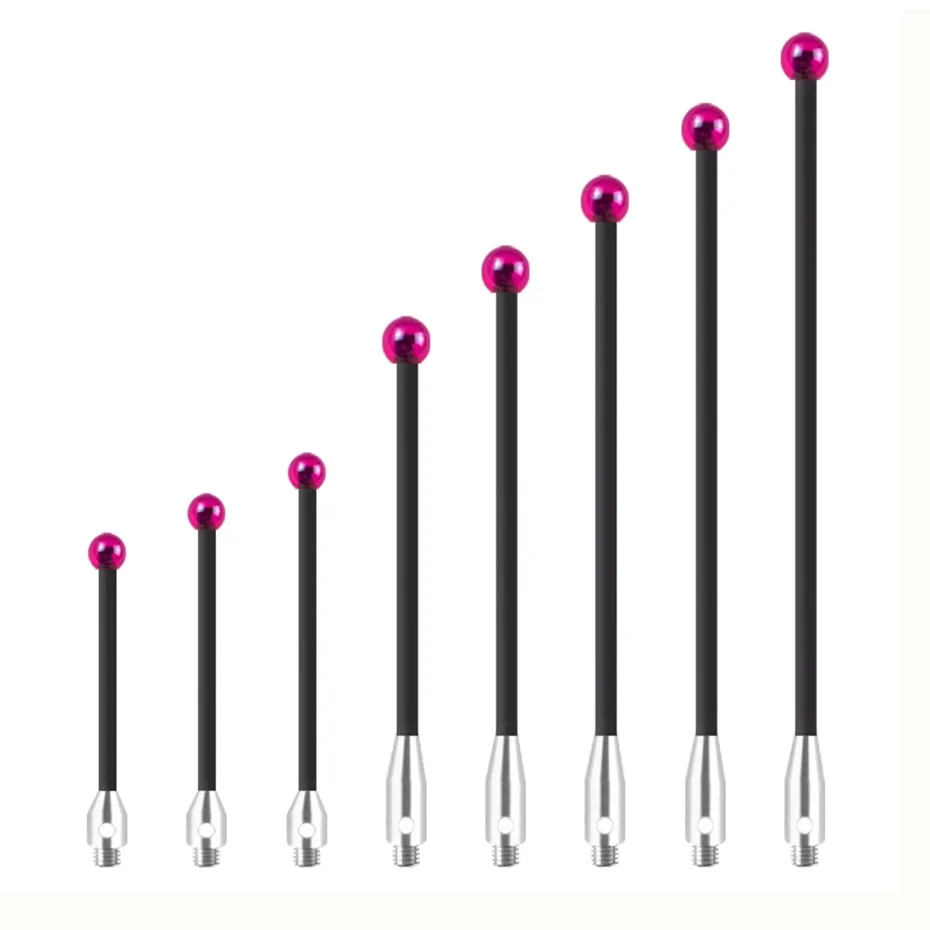 Three coordinate measuring needle carbon fiber measuring rod M2/M3/M4 threaded ruby ball head probe 4.0/5.0/6.0