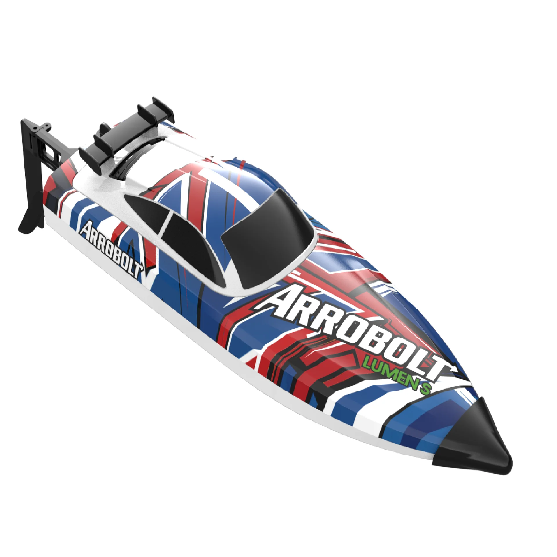 VOLANTEXRC Brushless RTR High-Speed Remote Control Boat with Self-Righting & Reverse Function for Pool & Lake 797-6 Green
