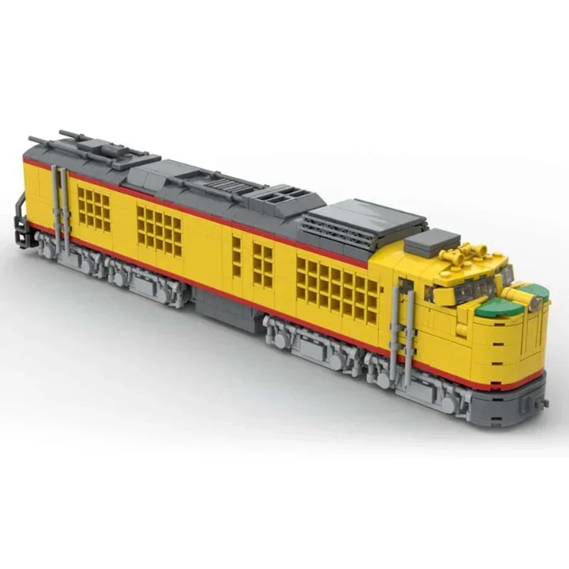 Moc cegły budowlane Model pociągu turbin gazowych Pacific lokomotywa technologia modułowe bloki prezenty zabawki dla dzieci montaż DIY