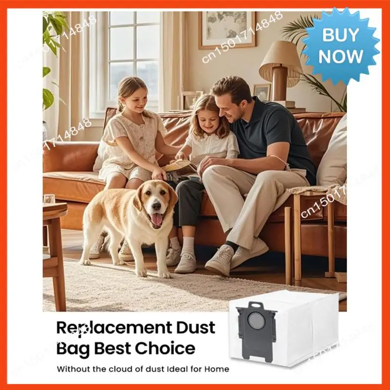 BISM 12 шт. 3,2 л большой одноразовый мешок для пыли для пылесоса Dreame X40 Ultra/X30 Ultra/L40 Ultra/L10s Pro Ultra/L10s Ultra Gen2