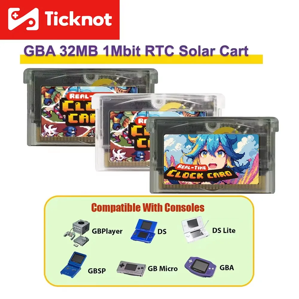 GBA RTC カートリッジ書き換え可能 32 メガバイト 1Mbit フラッシュカード GBA SP/NDS/NDSL/GBM ゲーム書き込みカード
