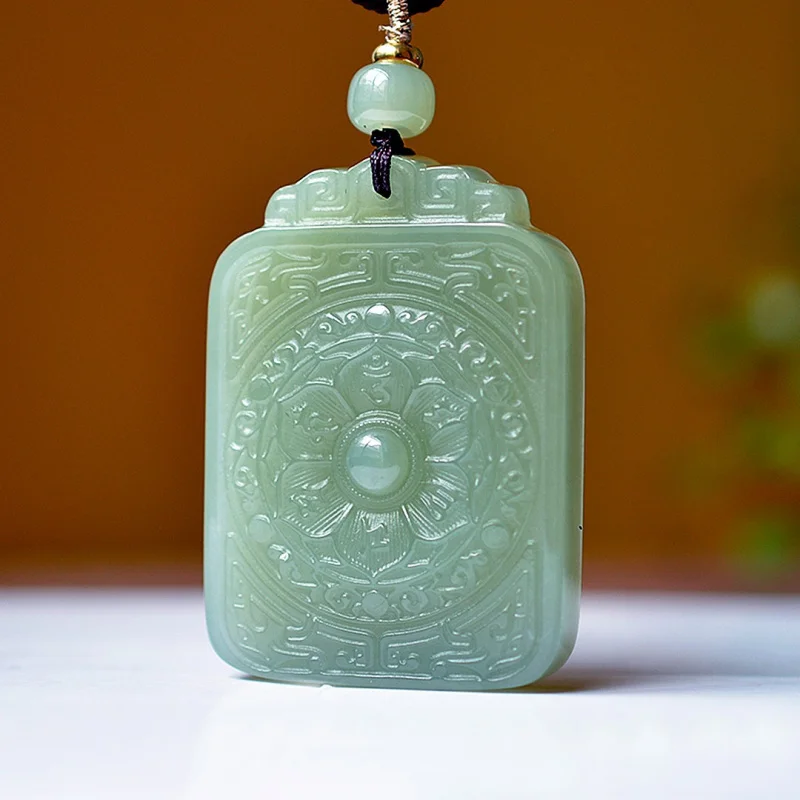 

Exquisite Hetian jade Qinghai material antique- fortune pendant, ethnic style, fashionable and versatile