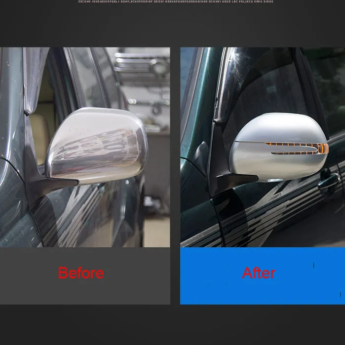 LED Side Rear-View Mirror Cover for   Prado 120 Fj120 LC120 2003 2004 2005 2006 2007 2008 2009 Accessories